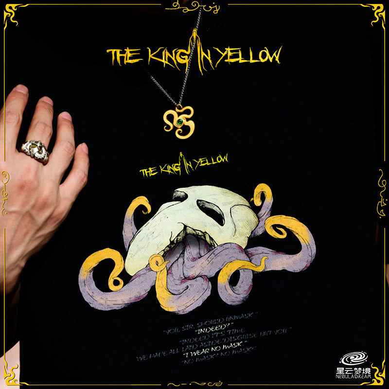 Starforged Cthulhu Mythos The King in Yellow Men's Cotton Short-Sleeved T-shirt Other